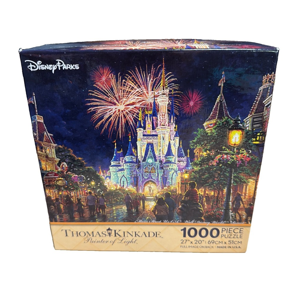 1000Pc 2021 Thomas Kinkade Parks Puzzle Main Street USA Walt Disney World Resort - Picture 1 of 4